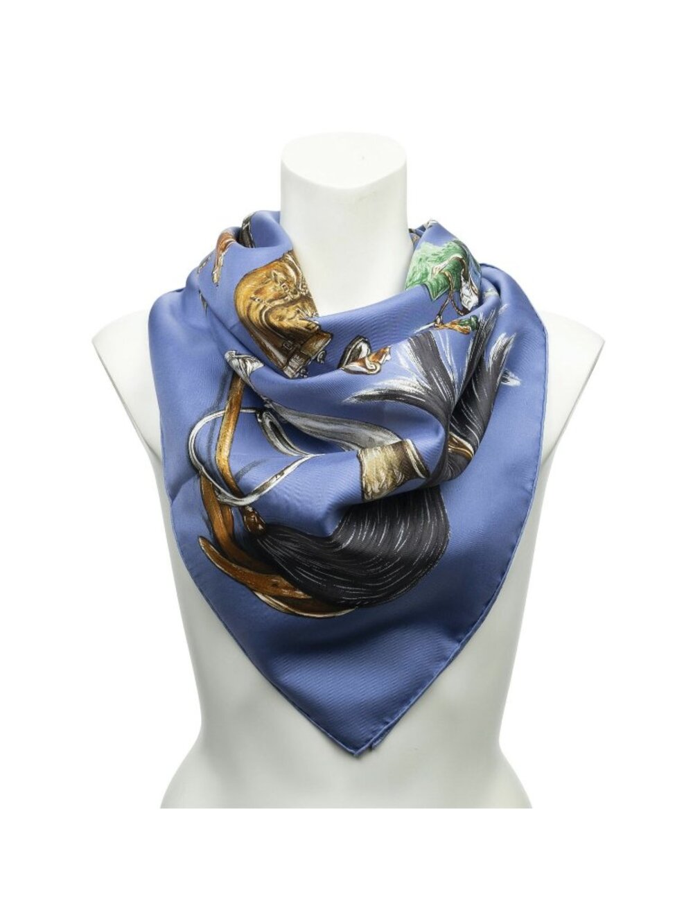 Hermes Scarf Blue